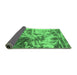 Sideview of Abstract Emerald Green Modern Rug, abs1143emgrn