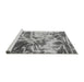 Sideview of Machine Washable Abstract Gray Modern Rug, wshabs1143gry