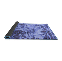 Sideview of Abstract Blue Modern Rug, abs1143blu