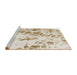 Sideview of Machine Washable Abstract Brown Sugar Brown Rug, wshabs1144