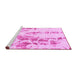 Sideview of Machine Washable Abstract Pink Modern Rug, wshabs1144pnk