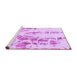 Sideview of Machine Washable Abstract Purple Modern Area Rugs, wshabs1144pur