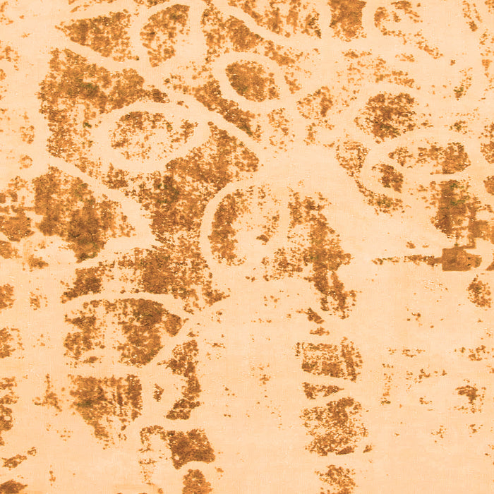 Square Machine Washable Abstract Orange Modern Area Rugs, wshabs1144org