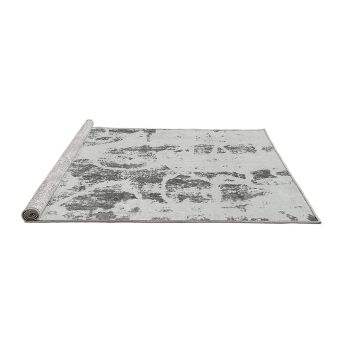 Sideview of Machine Washable Abstract Gray Modern Rug, wshabs1144gry