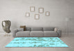 Machine Washable Abstract Light Blue Modern Rug in a Living Room, wshabs1144lblu