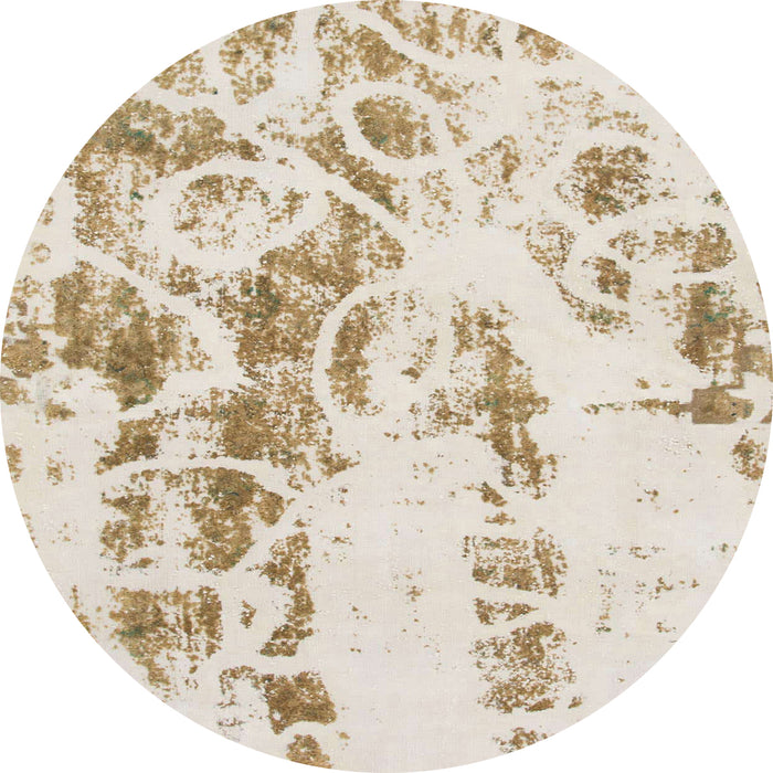 Square Abstract Brown Modern Rug, abs1144