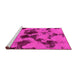 Sideview of Machine Washable Abstract Pink Modern Rug, wshabs1145pnk