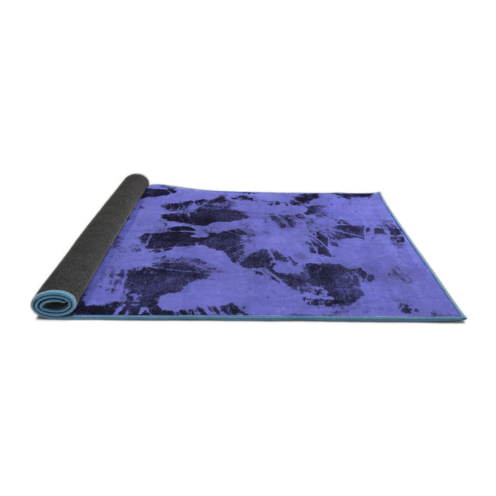 Sideview of Abstract Blue Modern Rug, abs1145blu