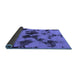 Sideview of Abstract Blue Modern Rug, abs1145blu