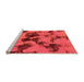 Sideview of Machine Washable Abstract Orange Modern Area Rugs, wshabs1145org