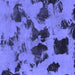 Square Machine Washable Abstract Blue Modern Rug, wshabs1145blu