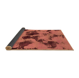 Sideview of Abstract Brown Modern Rug, abs1145brn