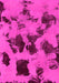 Machine Washable Abstract Pink Modern Rug, wshabs1145pnk