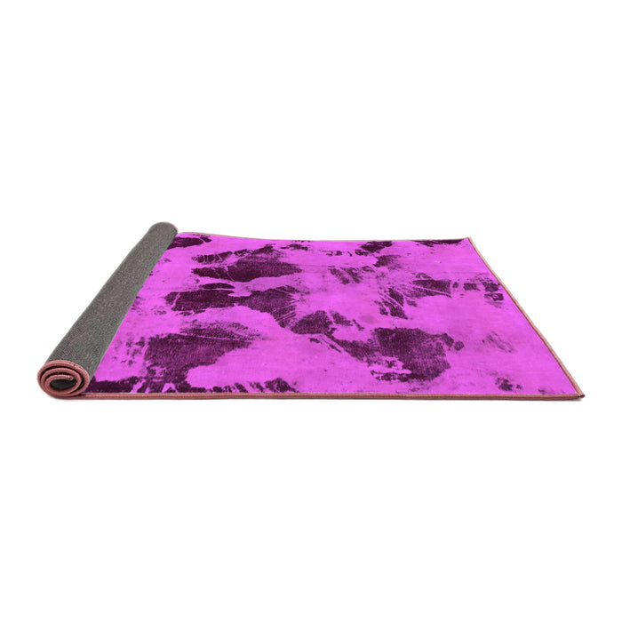 Sideview of Abstract Purple Modern Rug, abs1145pur