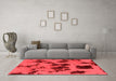 Modern Red Washable Rugs