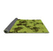 Sideview of Abstract Green Modern Rug, abs1145grn