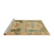 Sideview of Machine Washable Abstract Metallic Gold Rug, wshabs1146