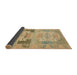 Sideview of Abstract Metallic Gold Modern Rug, abs1146