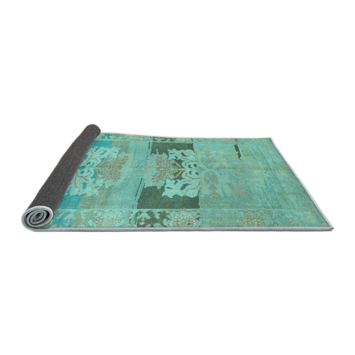 Sideview of Abstract Light Blue Modern Rug, abs1146lblu