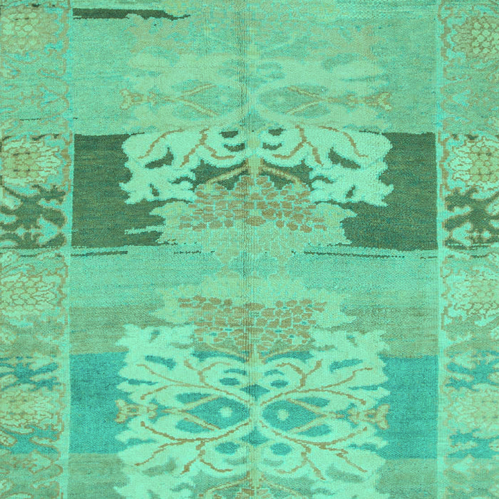 Machine Washable Abstract Turquoise Modern Area Rugs, wshabs1146turq