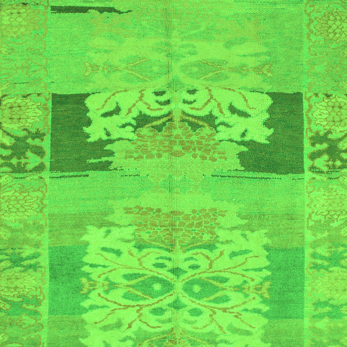 Machine Washable Abstract Green Modern Area Rugs, wshabs1146grn