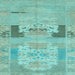 Square Machine Washable Abstract Light Blue Modern Rug, wshabs1146lblu