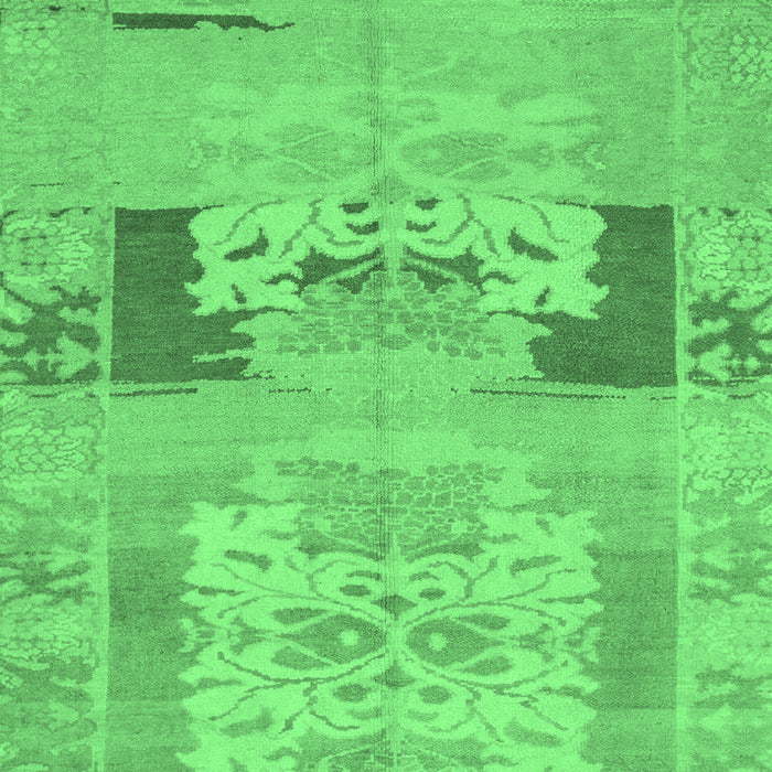 Machine Washable Abstract Emerald Green Modern Area Rugs, wshabs1146emgrn
