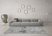 Machine Washable Abstract Gray Modern Rug in a Living Room,, wshabs1146gry