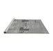 Sideview of Machine Washable Abstract Gray Modern Rug, wshabs1146gry