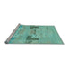 Sideview of Machine Washable Abstract Light Blue Modern Rug, wshabs1146lblu