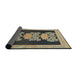 Sideview of Abstract Coffee Brown Modern Rug, abs1147