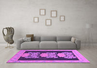 Machine Washable Abstract Purple Modern Rug, wshabs1147pur