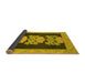 Sideview of Abstract Yellow Modern Rug, abs1147yw