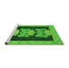 Sideview of Machine Washable Abstract Green Modern Area Rugs, wshabs1147grn