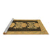 Sideview of Machine Washable Abstract Brown Modern Rug, wshabs1147brn