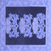 Square Abstract Blue Modern Rug, abs1147blu