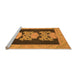 Sideview of Machine Washable Abstract Orange Modern Area Rugs, wshabs1147org