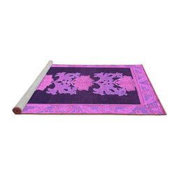 Sideview of Machine Washable Abstract Purple Modern Area Rugs, wshabs1147pur