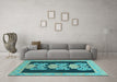 Machine Washable Abstract Light Blue Modern Rug in a Living Room, wshabs1147lblu