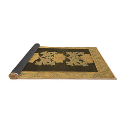 Sideview of Abstract Brown Modern Rug, abs1147brn