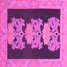 Square Machine Washable Abstract Pink Modern Rug, wshabs1147pnk