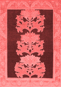 Abstract Red Modern Rug, abs1147red