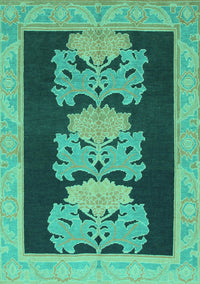 Abstract Turquoise Modern Rug, abs1147turq