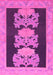 Machine Washable Abstract Pink Modern Rug, wshabs1147pnk