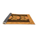 Sideview of Abstract Orange Modern Rug, abs1147org