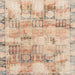 Square Machine Washable Abstract Tangerine Pink Rug, wshabs1148