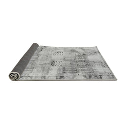 Sideview of Abstract Gray Modern Rug, abs1148gry