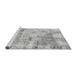 Sideview of Machine Washable Abstract Gray Modern Rug, wshabs1148gry