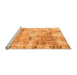 Sideview of Machine Washable Abstract Orange Modern Area Rugs, wshabs1148org