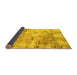 Sideview of Abstract Yellow Modern Rug, abs1148yw